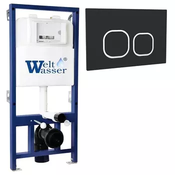Инсталляция для унитазов WeltWasser WW BAMBERG 525 + BL кнопка черная