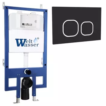 Инсталляция для унитазов WeltWasser WW BAMBERG 545 + BL кнопка черная