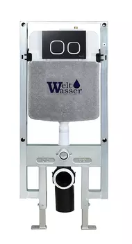 Инсталляция для унитазов WeltWasser WW INS WW AMBERG 497 ST + BL кнопка черная