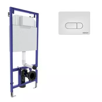 Инсталляция с кнопкой Berges Novum 40234 кнопка белая