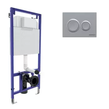 Инсталляция с кнопкой Berges Novum 40262 кнопка хром