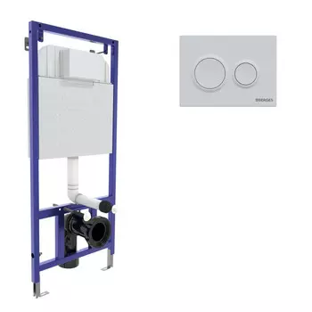 Инсталляция с кнопкой Berges Novum 40264 кнопка белая