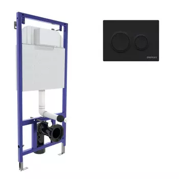 Инсталляция с кнопкой Berges Novum 40265 кнопка черная