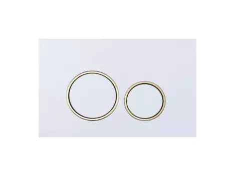 Кнопка для инсталляции Boheme 660 белая с золотом