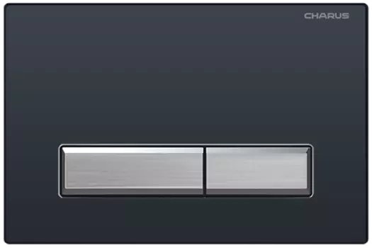 Кнопка для инсталляции Charus Raiden FP.321.BBN.01 черная с хромированными кнопками