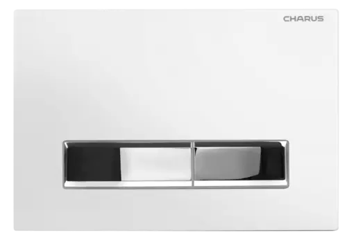 Кнопка для инсталляции Charus Raiden FP.321.WBN.01 белая с хромированными кнопками