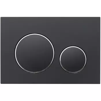 Кнопка для инсталляции Veconi Flush FLV10-BC черная матовая, хром глянцевый