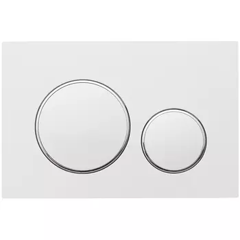 Кнопка для инсталляции Veconi Flush FLV10-WC белая матовая, хром глянцевый