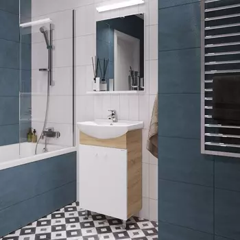 Комплект 3в1 Grossman ЭКО-60", 2-х дверный, комбинированный, белый, дуб сонома