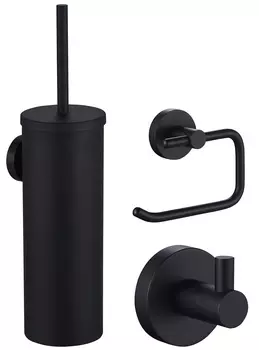 Комплект аксессуаров для ванной комнаты WONZON & WOGHAND WW-8100-BL темный графит
