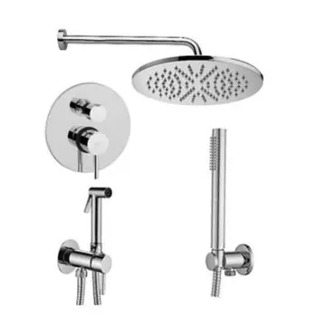 Комплект для душа с гигиеническим душем и смесител Paffoni Light KITZLIG018CR хром