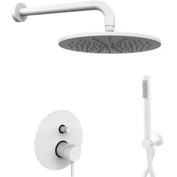 Комплект для душа со смесителем Paffoni Light KITLIG015BOKING белый матовый