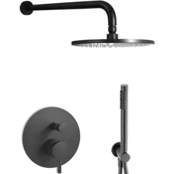 Комплект для душа со смесителем Paffoni Light KITLIG015NO черный матовый