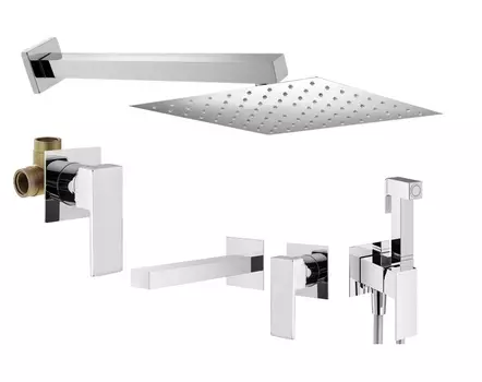 Комплект гигиенического смесителя с верхним душем Plumberia Selection TAG KITZTG01CR220 хром