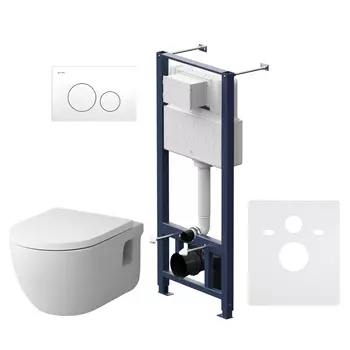 Комплект инсталляции с унитазом Am.Pm Like IS49001.801701 белый с сиденьем микролифт