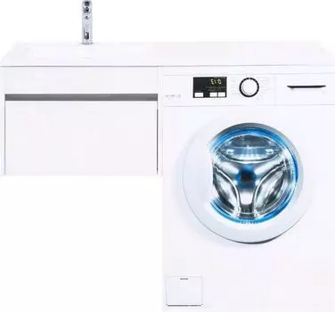 Тумба с раковиной Aquanet Токио 120 см L подвесная 1 ящик, белая