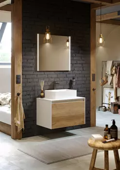 Мебель для ванной комнаты Aqwella Mobi 80 дуб балтийский подвесная