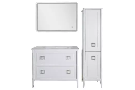 Комплект мебели ASB-Woodline Рома 100 Н напольная белая