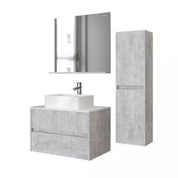 Комплект мебели Grossman Эдванс 80 подвесная, 2 ящика, цемент светлый