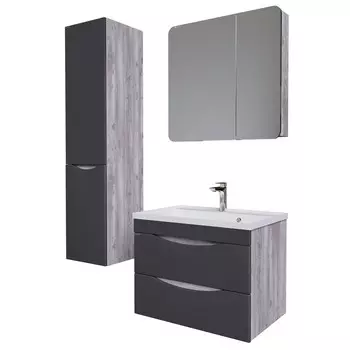 Комплект мебели Grossman Талис 80 см, 2 ящика, бетон пайн, графит