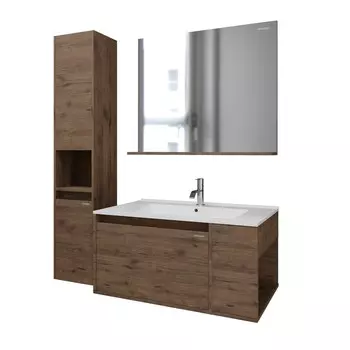 Комплект мебели Grossman Тенза 85 подвесная, ящик и дверца, веллингтон