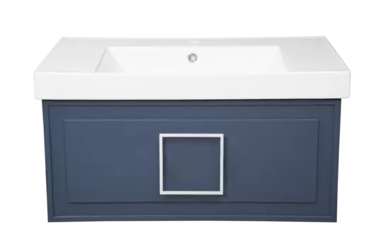 Мебель для ванной комнаты La Fenice Cubo 80 см, подвесная, 1 ящик, Blu grigio