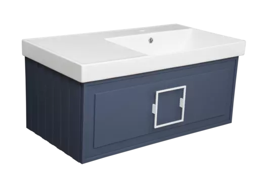 Мебель для ванной комнаты La Fenice Cubo 90 см, подвесная, 1 ящик, Blu grigio