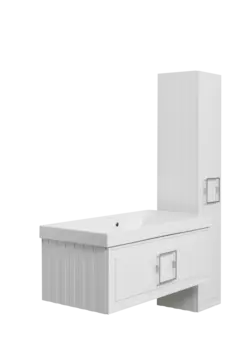 Мебель для ванной комнаты La Fenice Cubo 100 см, подвесная, 1 ящик, Bianco