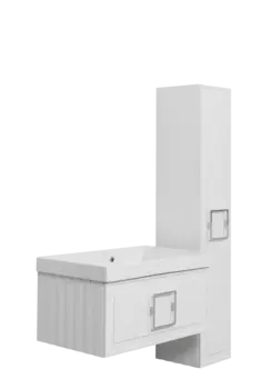 Мебель для ванной комнаты La Fenice Cubo 80 см, подвесная, 1 ящик, Bianco