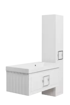 Мебель для ванной комнаты La Fenice Cubo 90 см, подвесная, 1 ящик, Bianco