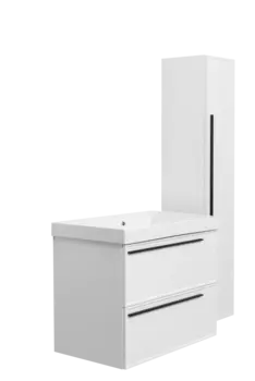 Мебель для ванной комнаты La Fenice Elba TWIN 80 см, подвесная, 2 ящика, Bianco