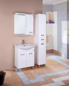 Мебель для ванной комнаты Onika Балтика 65 см напольная с дверцами, белая