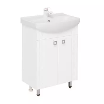 Мебель для ванной комнаты Onika Лига 60 см напольная с дверцами, белая