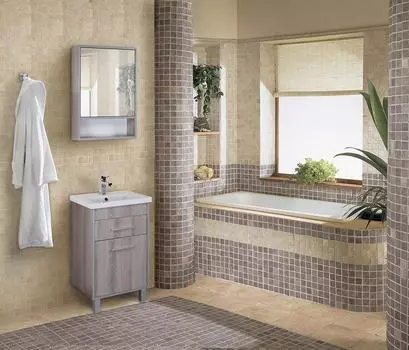 Мебель для ванной комнаты Onika Натали 50 см напольная, 1 ящик и дверца, ясень