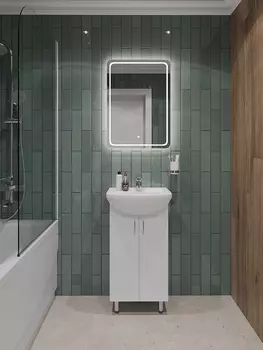 Комплект мебели Orange Лайт LA-45TUW+RA 46 см, напольная, белая глянцевая