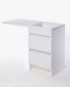 Комплект мебели Orange Optima ST-110TUW+RAR 110 см, правая, напольная, белая глянцевая