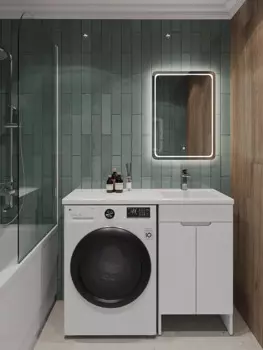 Комплект мебели Orange Optima STD-110TUW+RAR 110 см, правая, напольная, белая глянцевая