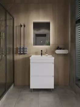 Комплект мебели Orange Topline-Lyon TLNF60 60 см, напольная, белая глянцевая