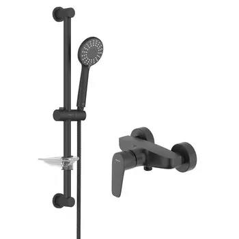 Комплект смесителей для душа Aquatek Бетта AQ1132MB черный матовый