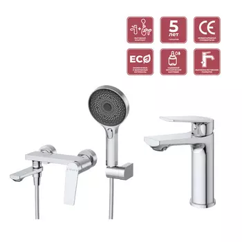 Комплект смесителей для ванной комнаты Cezares Comfort COMFORT-VD/LS-01 хром
