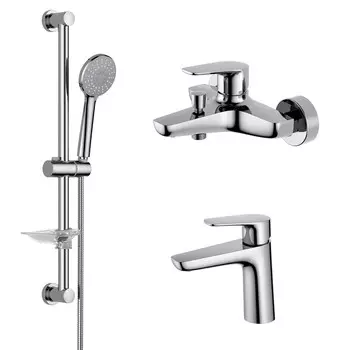 Комплект смесителей для ванны и душа Aquatek Бетта AQ1130CR хром