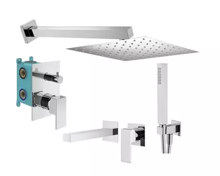 Комплект смесителя для раковины с верхним душем Plumberia Selection TAG KITTG18CR220 хром