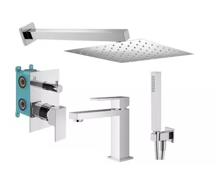 Комплект смесителя для раковины с верхним душем Plumberia Selection TAG KITTG18CR53 хром