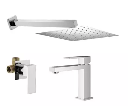 Комплект смесителя для раковины с верхним душем Plumberia Selection TAG KITTG01CR53 хром