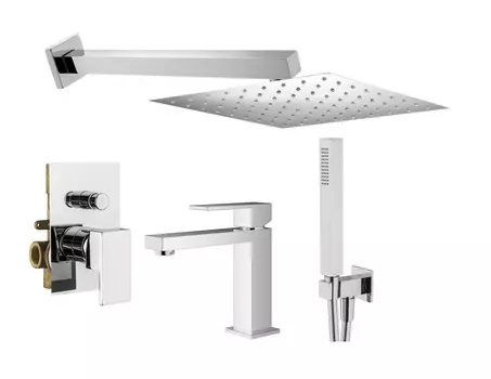 Комплект смесителя для раковины с верхним душем Plumberia Selection TAG KITTG15CR53 хром