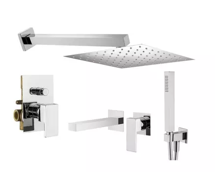 Комплект смесителя для раковины с верхним душем Plumberia Selection TAG KITTG15CR220 хром