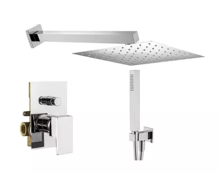 Комплект со смесителем, ручным и верхним душем Plumberia Selection TAG KITTG15CR хром