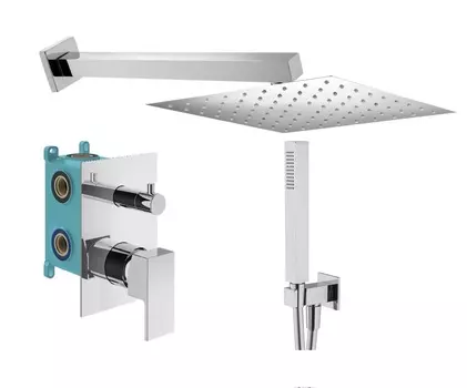 Комплект со смесителем, ручным и верхним душем Plumberia Selection TAG KITTG18CR хром
