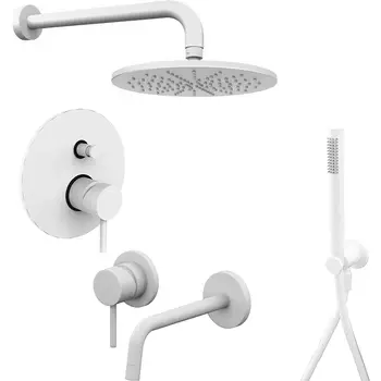 Комплект со встраиваемым смесителем для раковины Paffoni Light KITLIG015BO006 белый матовый