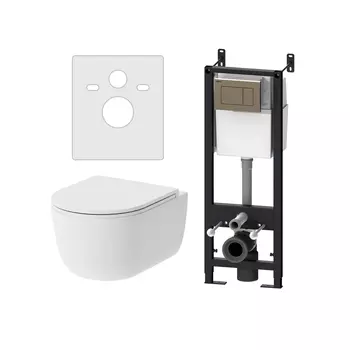 Комплект унитаз с инсталляцией Damixa Sirius DX86,IS10151,1700 белый, с крышкой микролифт